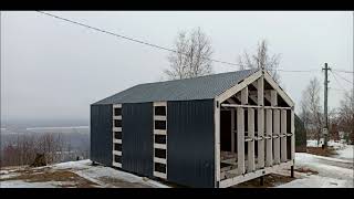 Part 3 Exterior finishing of side walls and roof.