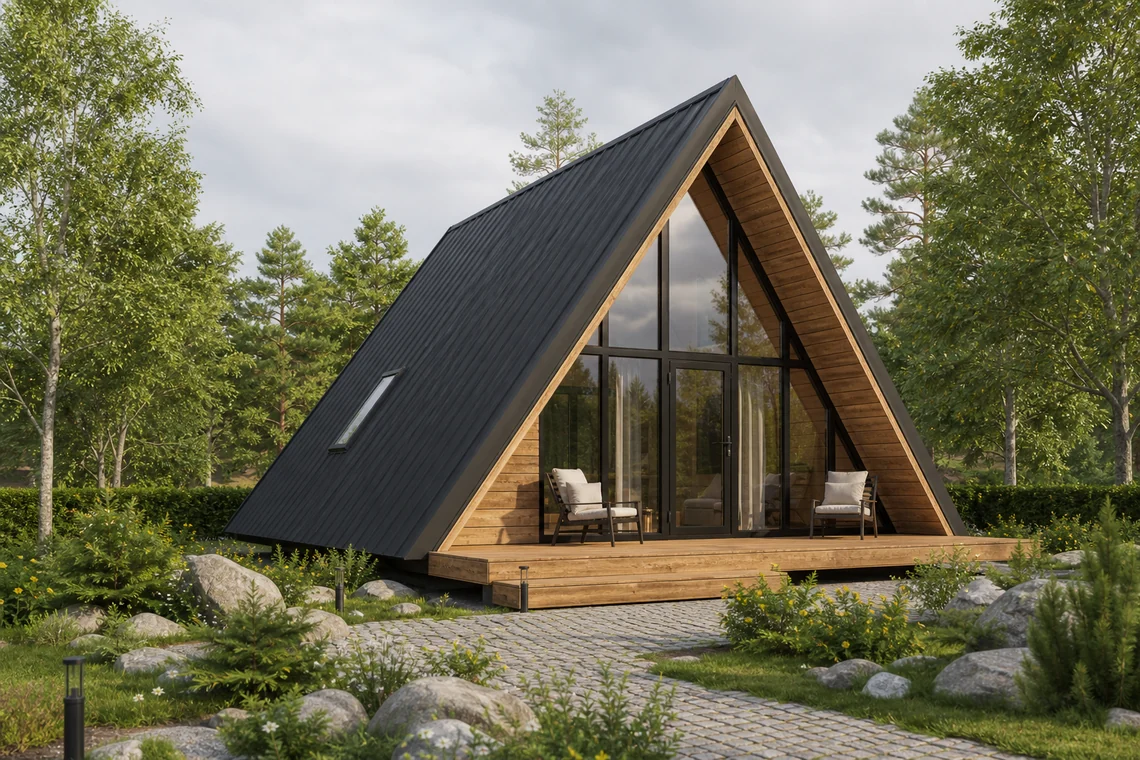 A-Frame — каркасний будинок ZberyDim 36 м²